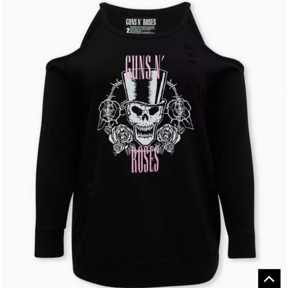 Women's Black Cold Shoulder Top - Picture 6 of 6